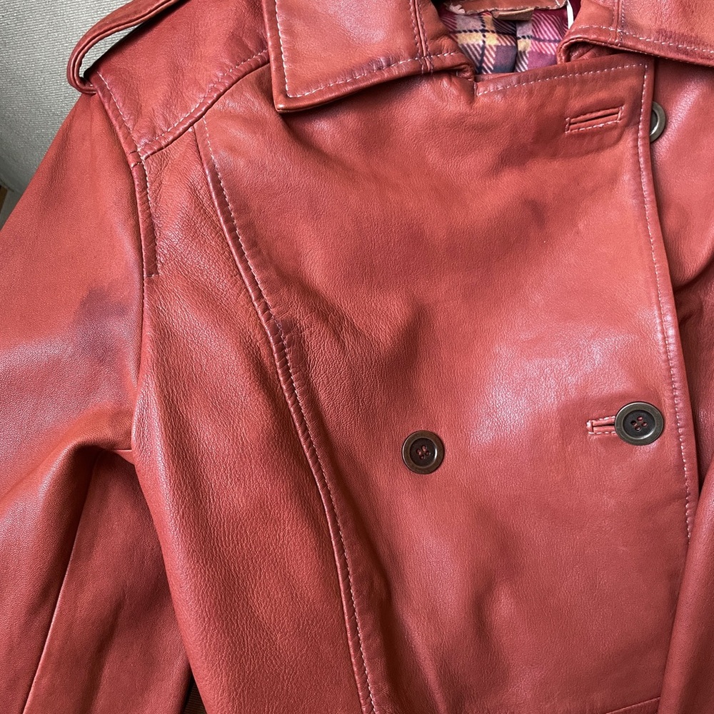 Sundance | Leather “Araminta” Trench Coat, Sz M ♥ NWT! - Picture 11 of 12